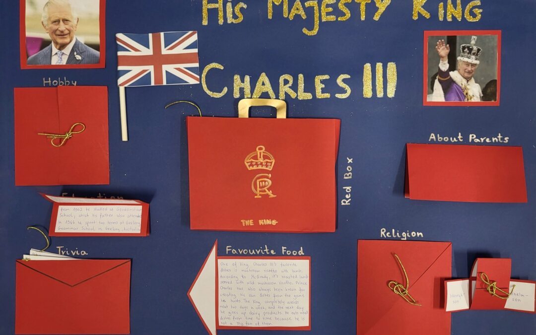 Poniżej przedstawiamy najciekawsze prace konkursowe wykonane przez uczniów klas VI-VIII szkół podstawowych z powiatu otwockiego w konkursie 'His Majesty King Charles III’.