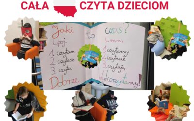 Podobnie jak „Cała Polska” nasza szkoła również czytała dzieciom. Zajęcia czytelnicze wszystkim bardzo się podobały, a w efekcie sami stworzyliśmy ciekawe opowiadanie.