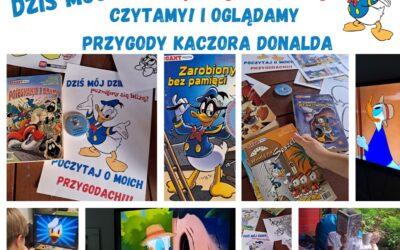 Dziś Dzień Kaczora Donalda! Świętujemy . Poznajemy go bliżej czytając podarowane nam komiksy (@Janek @Maciek i @Piotruś bardzo Wam dziękujemy!) Wiemy, że Kaczor Donald to bohater filmów animowanych i komiksów stworzony przez Walta Disneya i że za dzień powstania Kaczora Donalda, a także za jego urodziny, uznaje się 9 czerwca 1934 roku. Wtedy pierwszy raz pojawił się on w produkcji Dinseya. Z początku występował jako postać drugoplanowa, jednak po latach zyskał na popularności i zaczęły się pojawiać produkcje z nim w roli głównej.