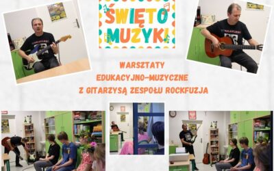 Serdecznie dziękujemy panu Robertowi z zespołu ROCKFUZJA za poprowadzenie warsztatów edukacyjno-muzycznych i ubogacenie naszego Święta Muzyki.