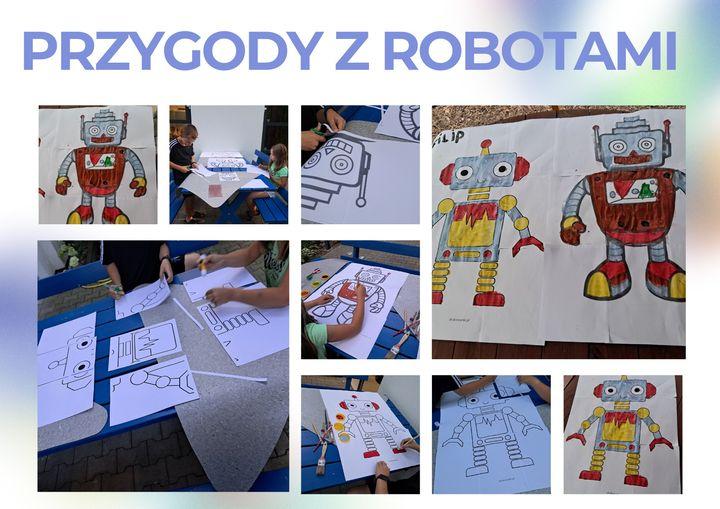 Późną, prawie wieczorową porą – zabraliśmy się dziś za „składanie” i ozdabianie robotów. Wyszło świetnie, nieprawdaż?