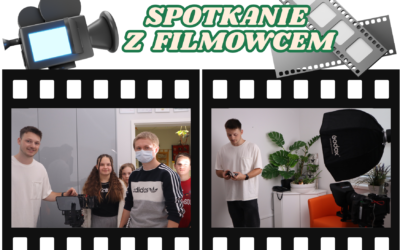 Następne spotkanie w Szpitaliku.  Tym razem z młodym filmowcem Janem Owczarkiem. Pan Jan niezwykle ciekawie opowiedział nam o swojej pracy przy projektach, filmach, reklamach. Bardzo nas to zainteresowało.