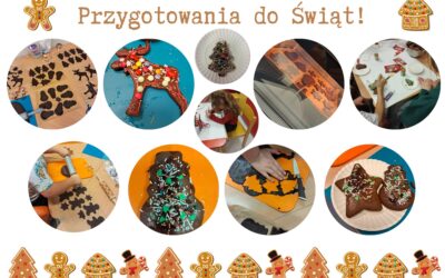 Świąteczne przygotowania i u nas pełną parą . Działaliśmy dwufazowo – jednego dnia pieczenie, drugiego ozdabianie i pakowanie .