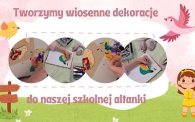 Dziś rozpoczęliśmy prace nad przygotowaniem wiosennej dekoracji do naszej przyszkolnej altanki… Z takimi utalentowanymi i kreatywnymi uczennicami sukces murowany! Spójrzcie jak się pięknie zapowiada nasza dekoracja.