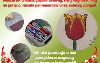 Czasem pomysły do głowy wpadają od razu… czasem trwa to ciut dłużej – ale efekty pracy naszych uczniów i uczennic zawsze zadziwiają! Czyżby kwitnące wokół szkoły kwiaty były natchnieniem?