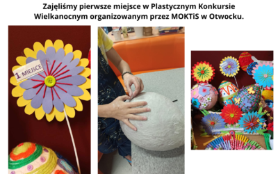 Udało się!!!  Dzięki pracy i zaangażowaniu naszych zdolnych uczniów. Zajęliśmy pierwsze miejsce w Plastycznym Konkursie Wielkanocnym organizowanym przez MOKTiS w Otwocku.