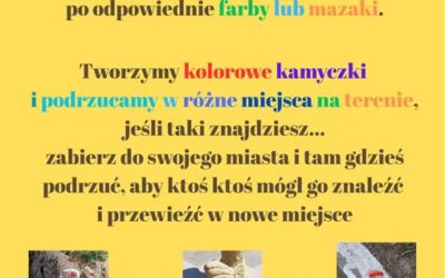 Próbujemy z uczniami dołączyć do fajnej akcji kamyczki – #KAMYCZKI grupa oryginalna 🙂 i czasem tworzymy na zajęciach pozalekcyjnych kolorowe kamyczki.  Mamy nadzieję, że wyruszą z Otwocka w dalekie podróże – jak tylko ktoś je znajdzie i zabierze ze sobą w nowe miejsca 🙂!