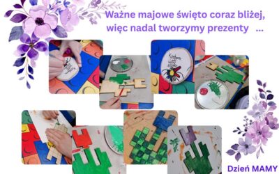 Na Dzień Mamy warto być przygotowanym 🙂. Na zajęciach pozalekcyjnych tworzymy prezenciki dla naszych kochanych Mam❤🌷🪻🌹🥀🌺