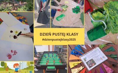 Dziś oficjalny Dzień Pustej Klasy 2025 – u nas akcja trwa od dłuższego czasu i w miarę możliwości działamy poza murami szkoły… Lubimy to! 🙂. Na zdjęciach ułameczek warsztatów, działań, zabaw czy gier, które sobie organizujemy w ramach tej akcji. Cieszymy się, że po raz kolejny dołączyliśmy do wydarzenia organizowanego przez Ośrodek Działań Ekologicznych „Źródła” Polecamy i Wam takie działania! #dzienpustejklasy #dzienpustejklasy2025