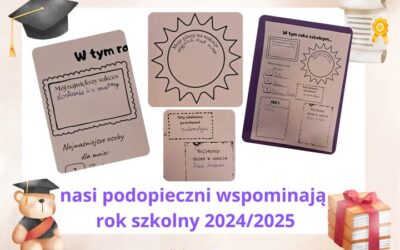 Ostatnio – póki jeszcze pamiętamy 🙂 rozmawialiśmy z uczniami o ich sukcesach, najlepszych dniach w szkole w roku szkolnym 2024/2025 oraz o planach na wakacje.