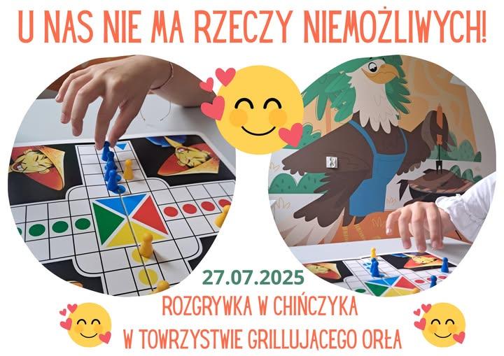 Co mogą mieć wspólnego gra planszowa, orzeł i grill? 🙂. Intrygująca zagadka? Wystarczy znaleźć się u nas i można się przekonać na własnej skórze. Dziś grillujący orzeł przyglądał się  rozgrywce w chińczyka w jednej z naszych szpitalnych sal.