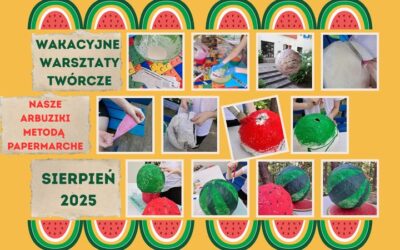 Oto co wyszło z naszych balonów pokrywanych paskami papieru metodą papermarche i czekających na wysuszenie jakiś czas 🙂. Aż chciało by się poczęstować 🙂 🍉🍉🍉🍉 Czyż nie? 🙂