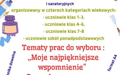 Wszystkim 🫵 obserwującym nas uczniom szkół przyszpitalnych oraz ich opiekunom przypominamy o naszym Ogólnopolskim Konkursie Plastycznym 🎨. Jeszcze raz serdecznie zapraszamy do udziału! Na prace czekamy 📨 do 15.09.2025.